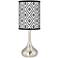 Black Diamonds Giclee Droplet Table Lamp