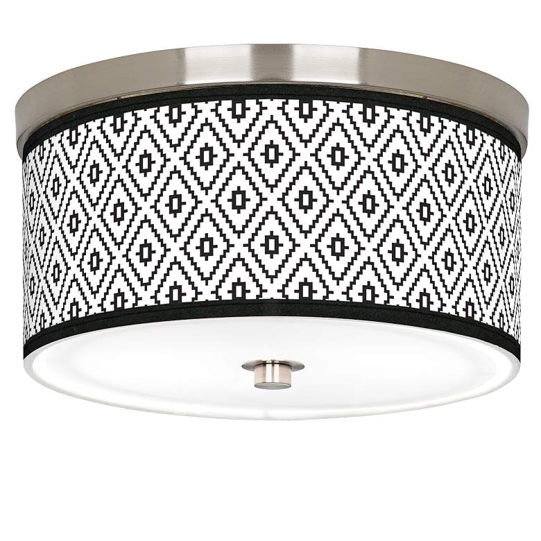 Image 1 Black Diamonds Giclee Nickel 10 1/4" Wide Ceiling Light