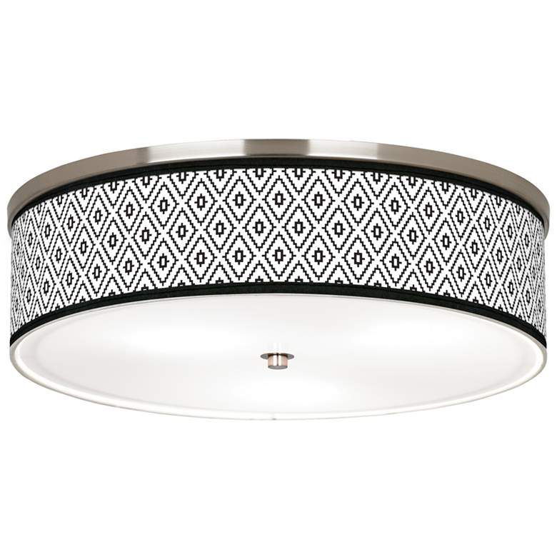 Image 1 Black Diamonds Giclee Nickel 20 1/4 inch Wide Ceiling Light