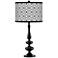 Black Diamonds Giclee Paley Black Table Lamp