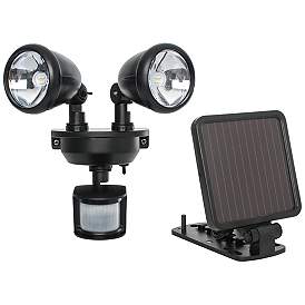 Image1 of Black Dual Head Solar Powered LED Security Spotlight