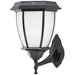 Black Dusk-to-Dawn 15&quot; High LED Solar Outdoor Wall Light