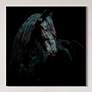 1_Black Equine Attraction 38" Square Printed Glass Wall Art