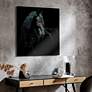 4_Black Equine Attraction 38" Square Printed Glass Wall Art more views