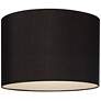 Thumbnail4 of Black Fabric Set of 2 Drum Lamp Shades 16x16x11 (Spider) more views