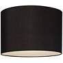 Black Fabric Set of 2 Drum Lamp Shades 16x16x11 (Spider)