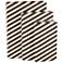 Black Faux Leather Striped Storage Decorative Box, Set of 3 13", 11", 9"H
