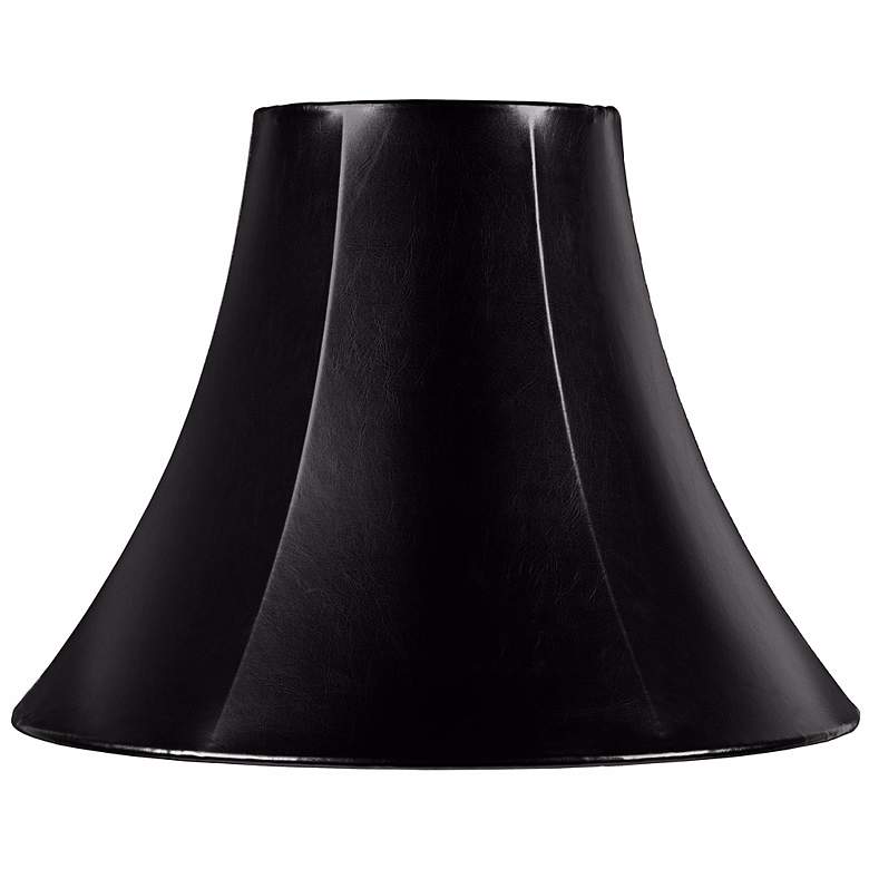 Image 1 Black Faux Leatherette Bell Shade 6x14x11 (Spider)