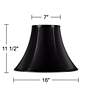 Black Faux Leatherette Bell Shade 7x16x12 (Spider)