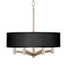 1_Black Faux Silk 6-Light 20" Wide Chandelier