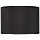 Black Faux Silk Drum Lamp Shade 17x17x11 (Spider)