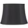 Black Faux Silk Tapered Drum Lamp Shade 11x14x10 (Spider)