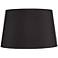 Black Faux Silk Tapered Drum Lamp Shade 14x17x11 (Spider)
