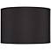 Black Faux Silk Tapered Drum Lamp Shade 15x15x10 (Spider)