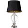 Black Faux Suede Apothecary Urn Glass Table Lamp