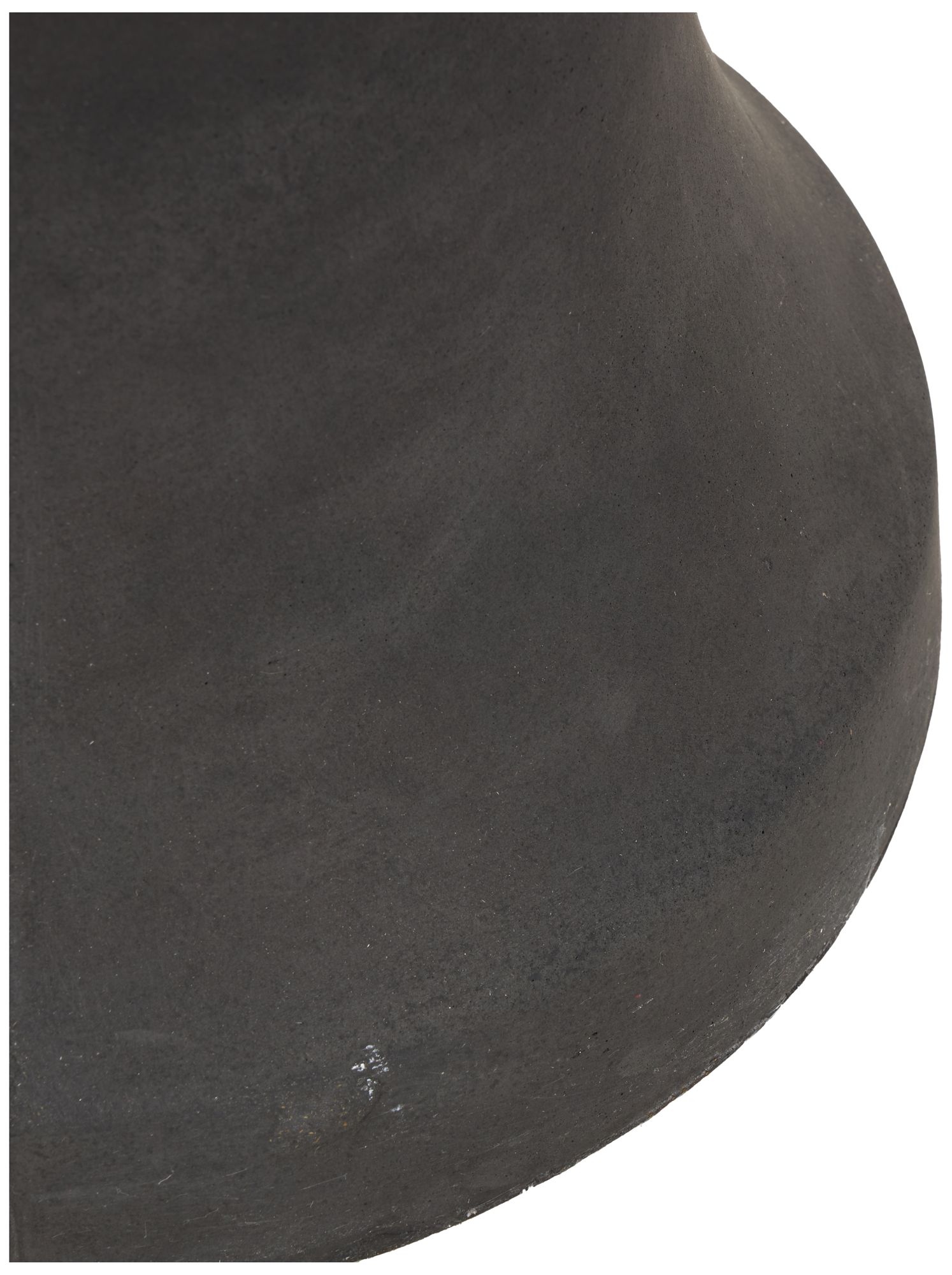 Image 3 Black Fiberclay Ceramic Contemporary Outdoor Accent Table, 14" x 14" x 16" more views