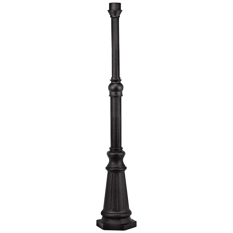 Image 1 Black Finish 78" High Outdoor Lighting Post with Base