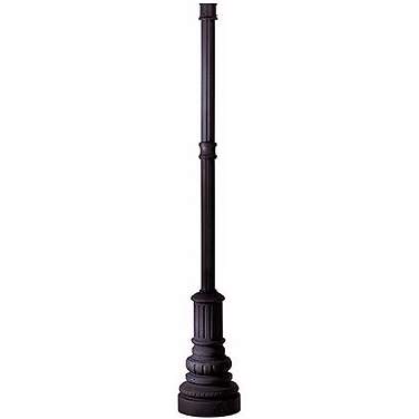 Black Finish 96" High Outdoor Lighting Post with Base