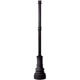 Image1 of Black Finish 96" High Outdoor Lighting Post with Base