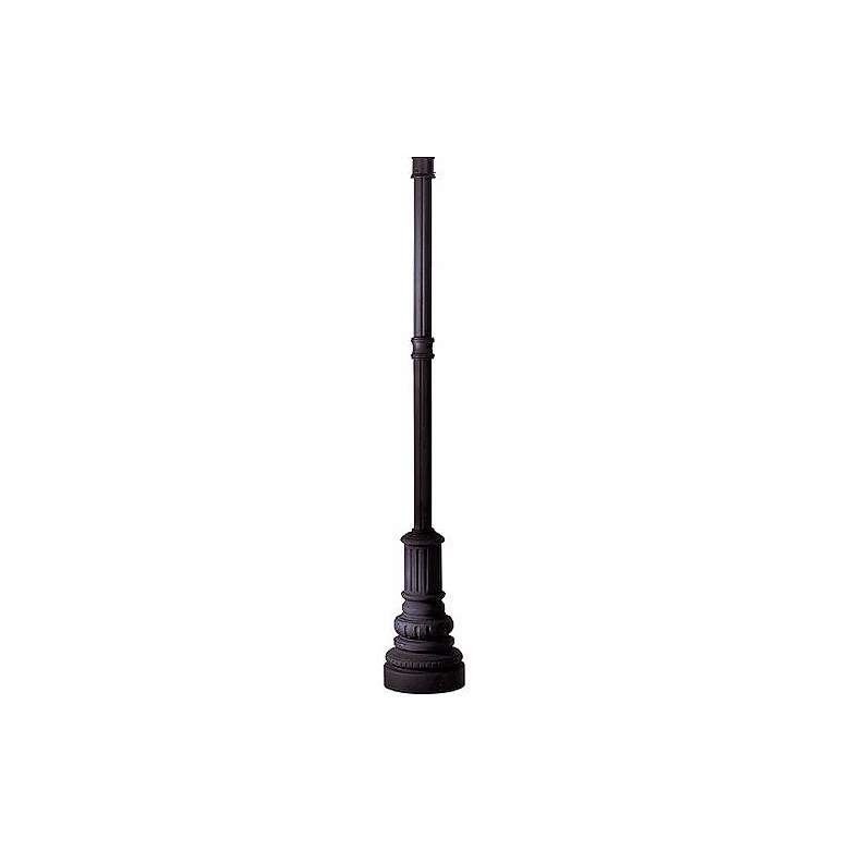 Image 1 Black Finish 96 inch High Outdoor Lighting Post with Base
