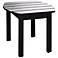 Black Finish Solid Wood Accent Table