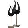 Black Flame Set of 2 Sculptures