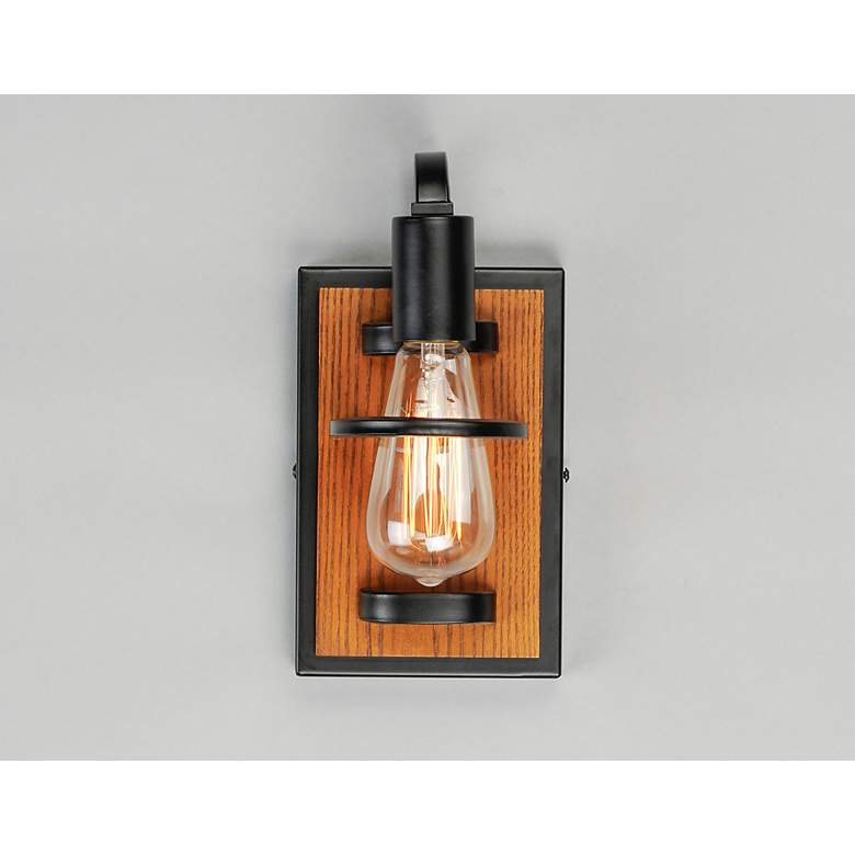 Image 4 Black Forest 1-Light 5.5" Wide Black/Ashbury Wall Sconce more views