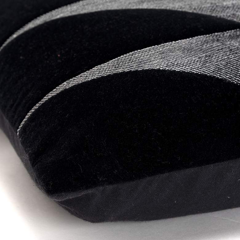 Image 2 Black Geometric 20" x 20" Poly Filled Throw Pillow more views