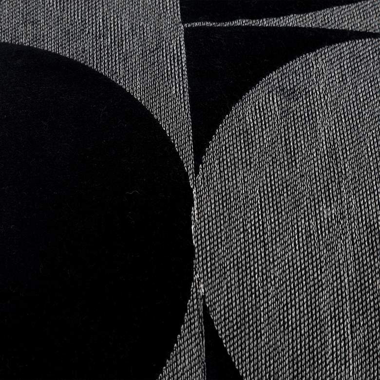 Image 3 Black Geometric 20" x 20" Poly Filled Throw Pillow more views