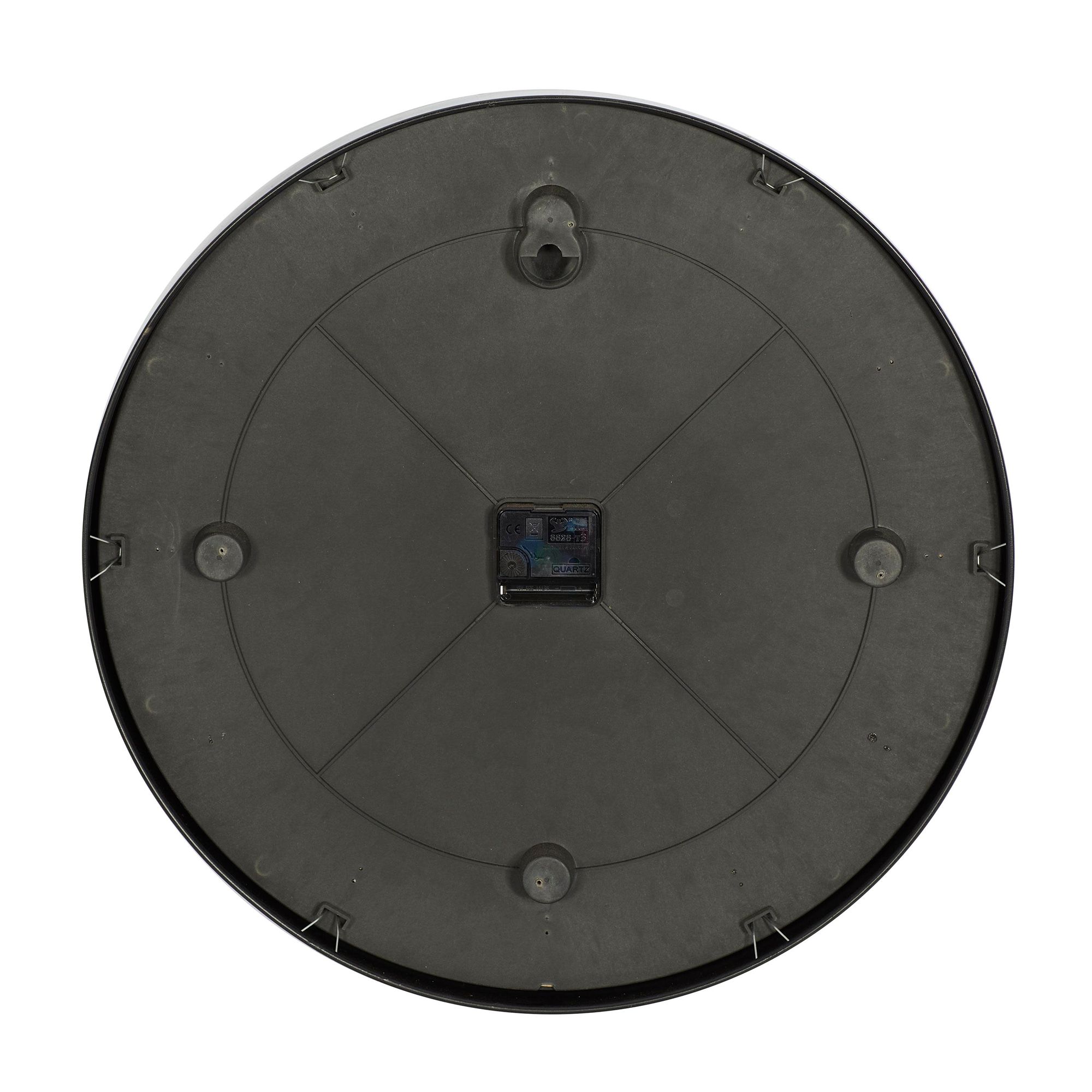 Image 6 Black Glass Contemporary Wall Clock, 20" x 2" x 20" more views