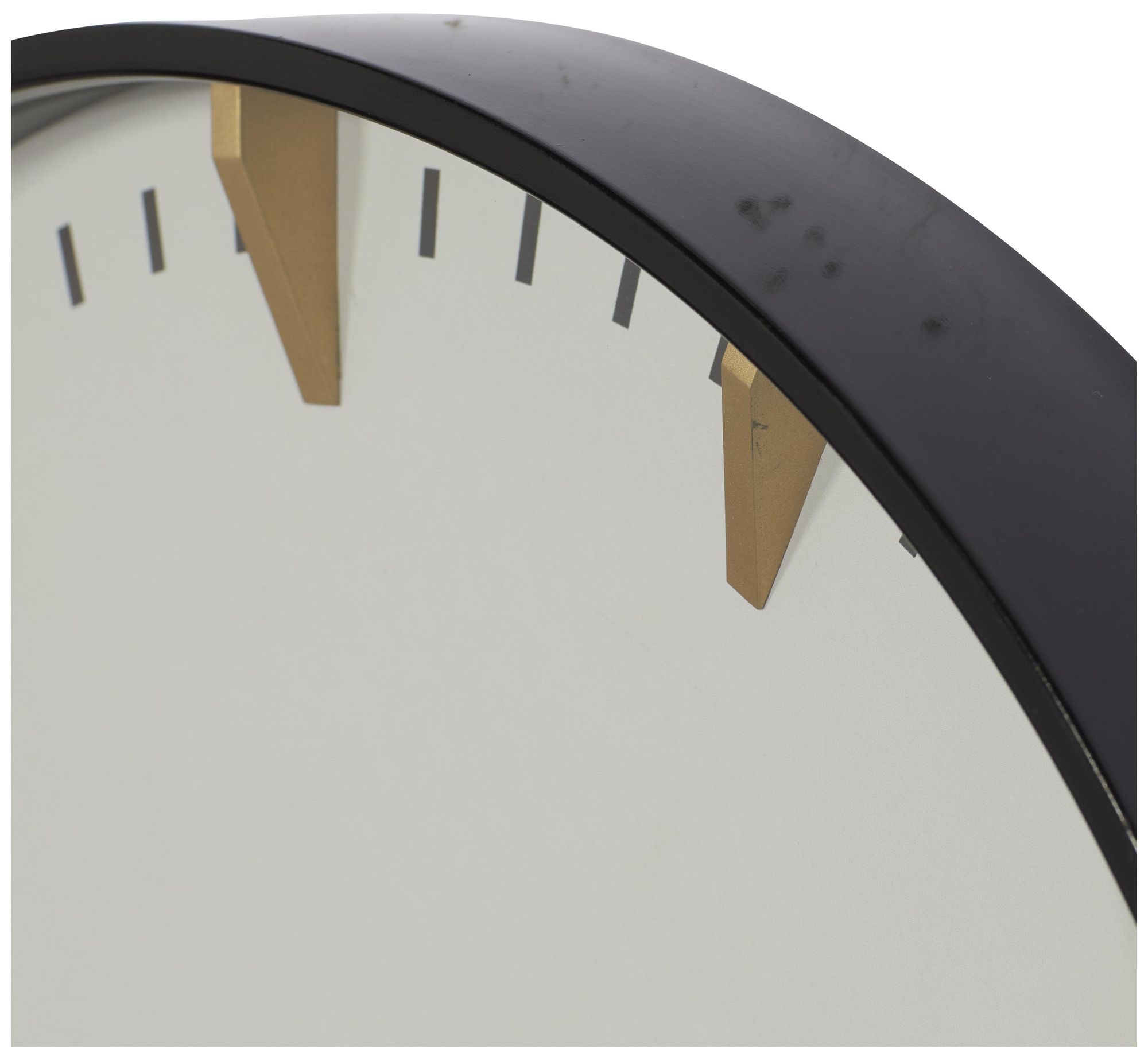 Image 3 Black Glass Contemporary Wall Clock, 20" x 2" x 20" more views