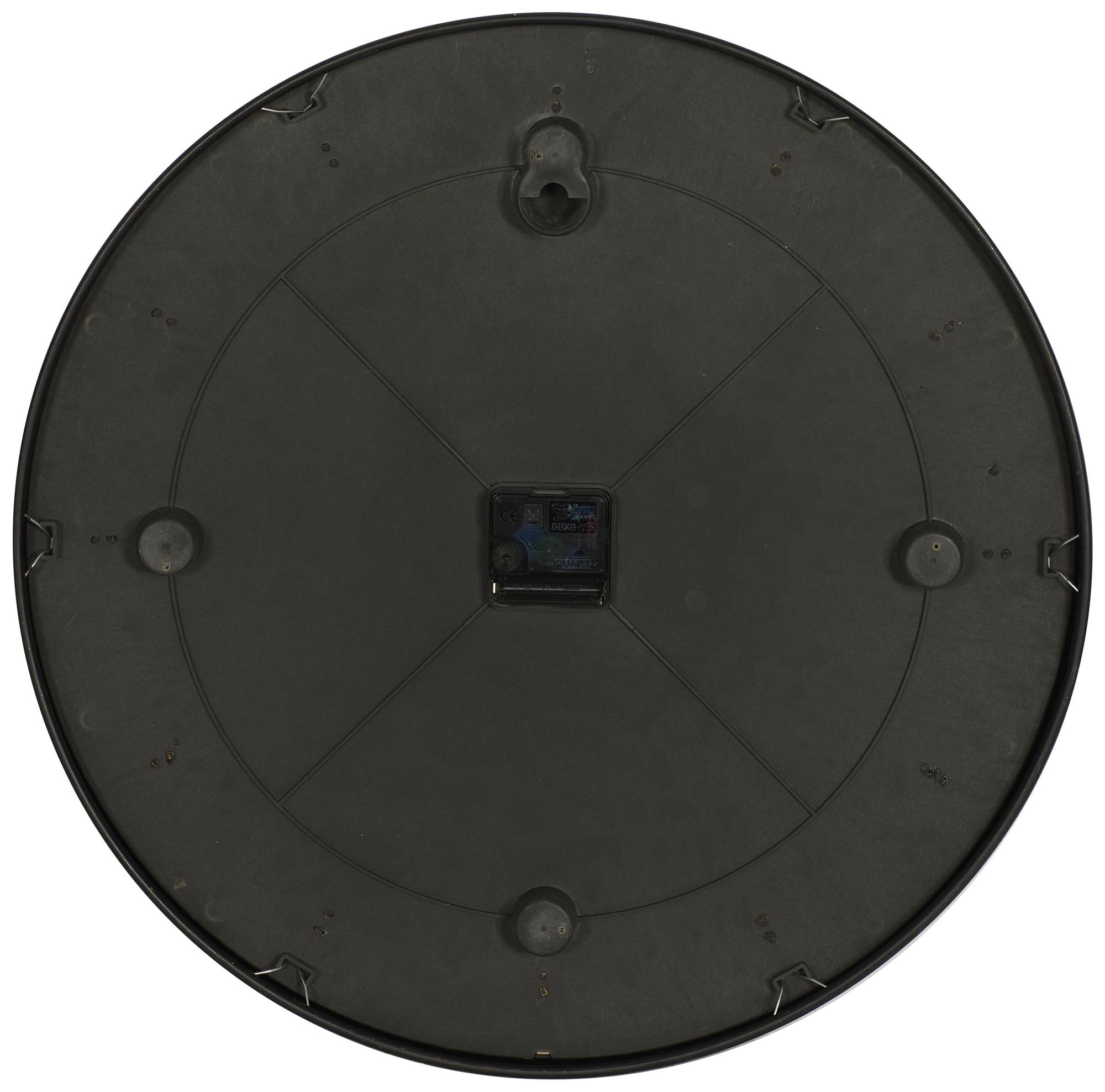 Image 5 Black Glass Contemporary Wall Clock, 20" x 2" x 20" more views