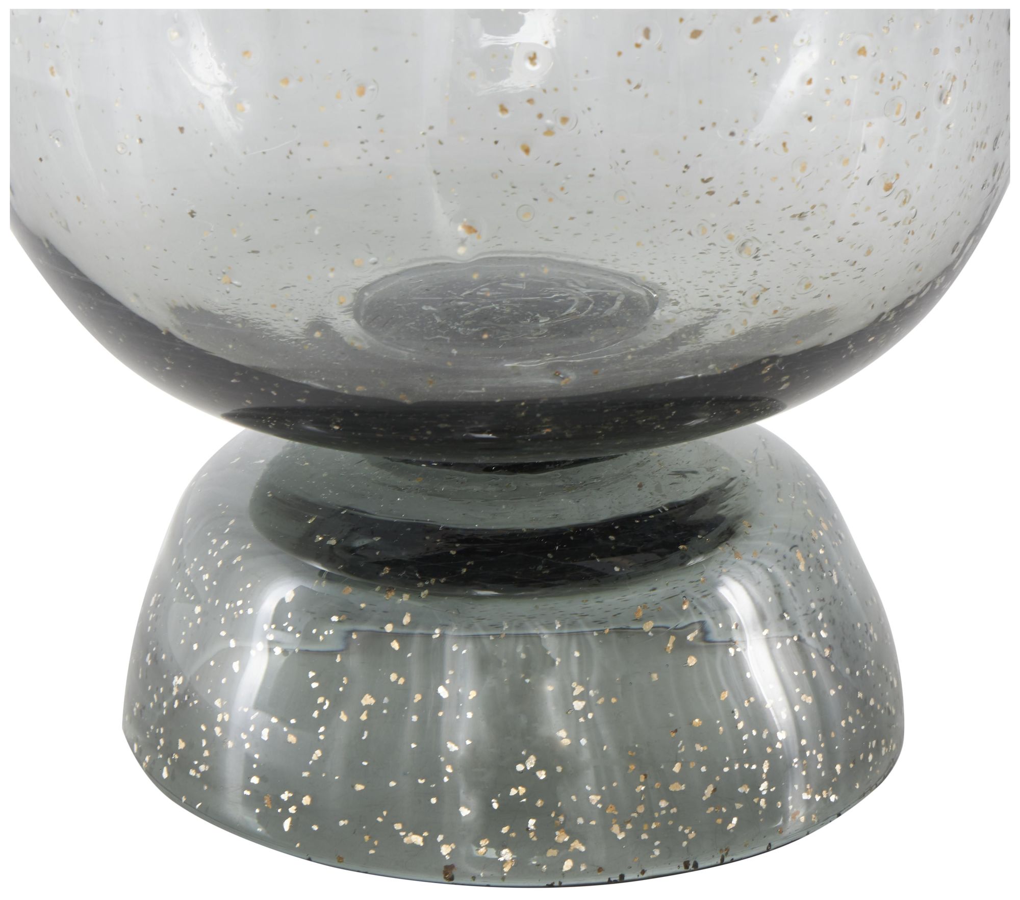 Image 4 Black Glass Modern Vase, 10" x 10" x 11" more views