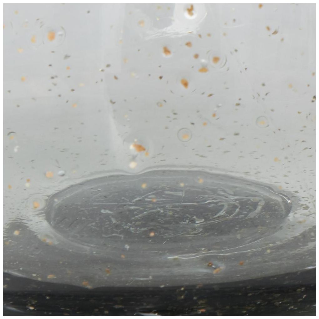 Black Glass Modern Vase, 10" x 10" x 11"