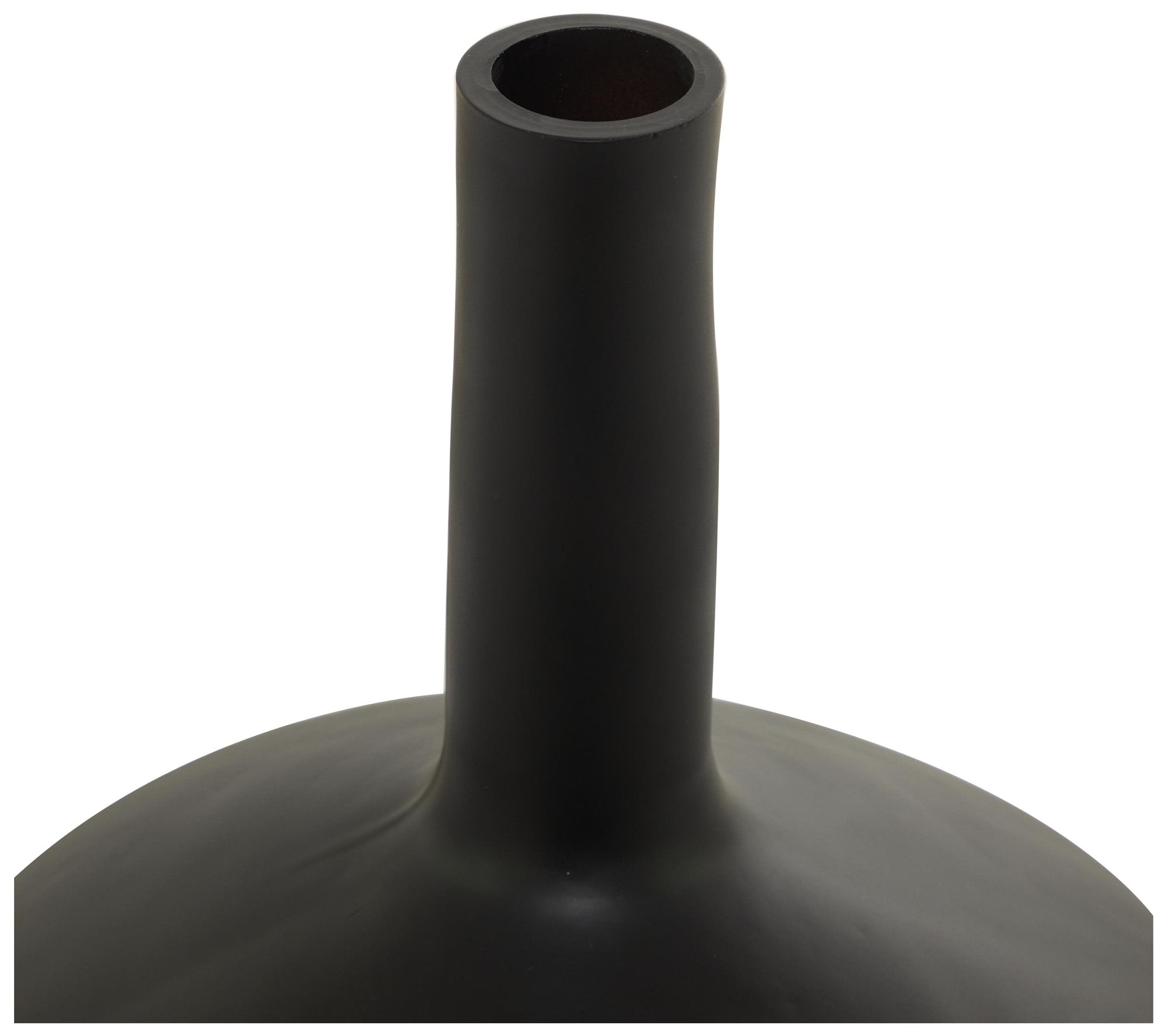 Image 3 Black Glass Modern Vase, 12" x 12" x 22" more views