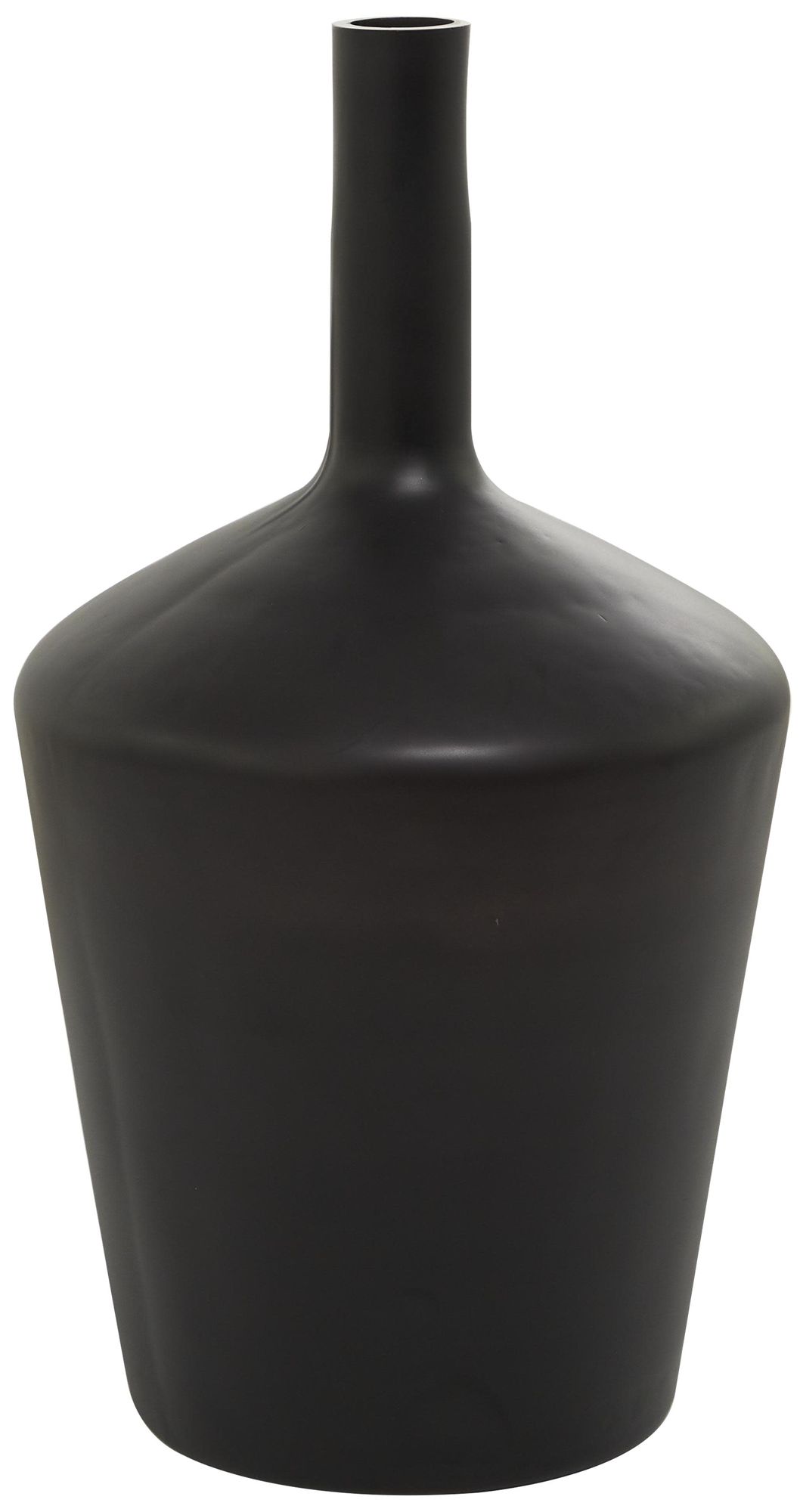 Image 4 Black Glass Modern Vase, 12" x 12" x 22" more views