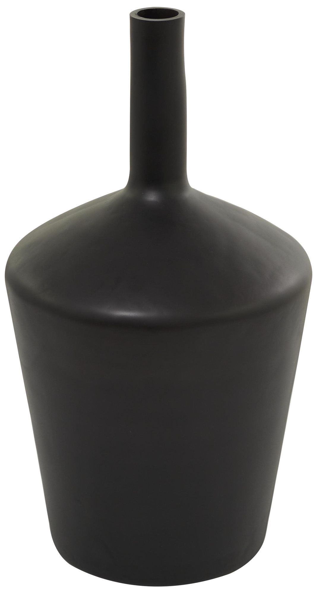 Image 5 Black Glass Modern Vase, 12" x 12" x 22" more views