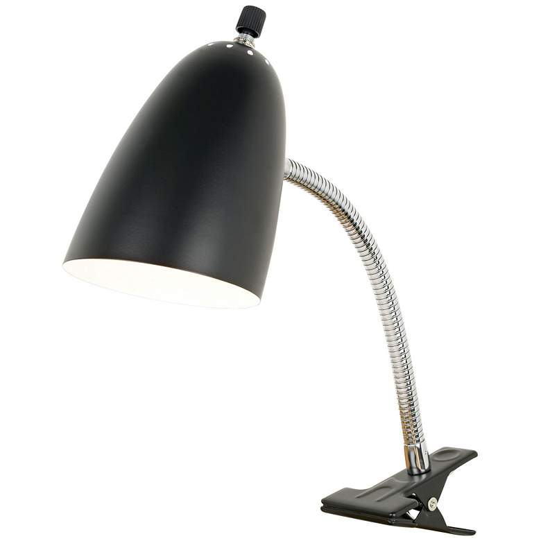 Image 1 Black Gooseneck LED Headboard Clip Lamp