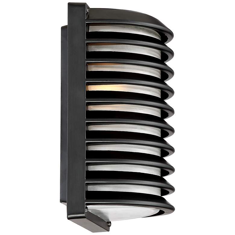 Image 6 Black Grid 10" High Modern Outdoor Wall Light more views