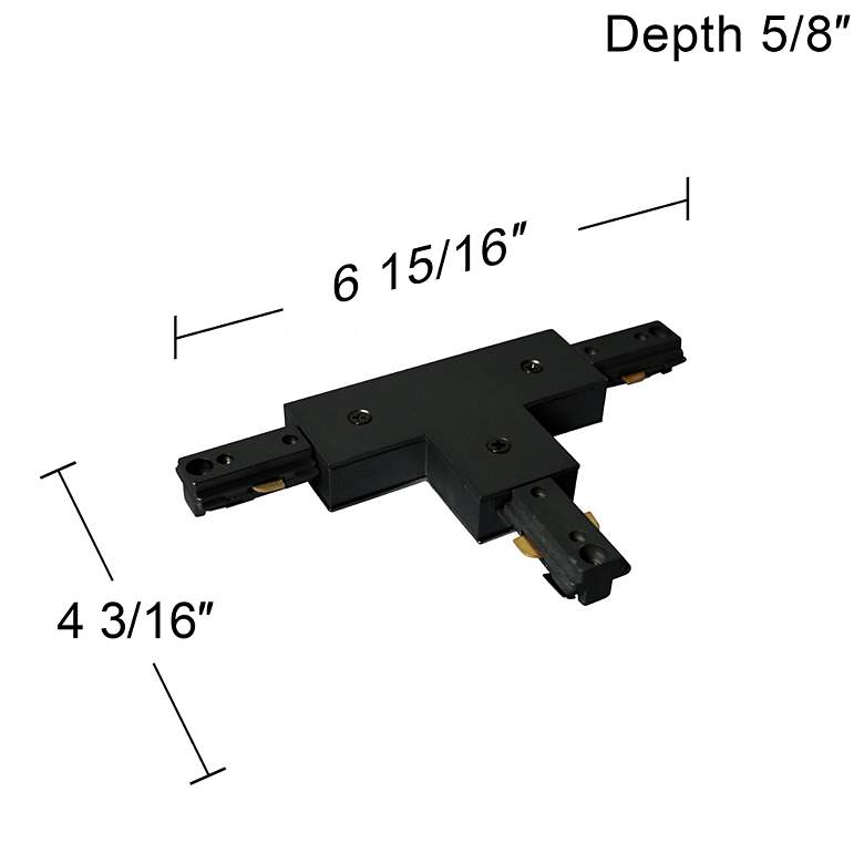 Image 3 BLACK Halo Compatible Adjustable T-Connector Track Joiner more views