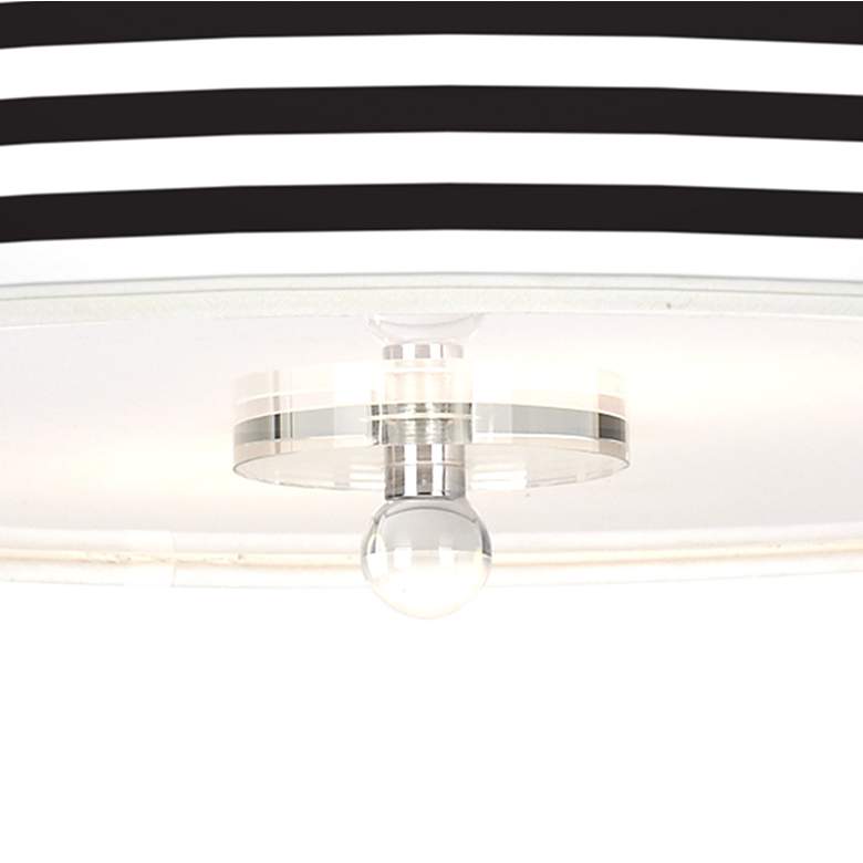 Image 3 Black Horizontal Stripe 16 inch Wide Semi-Flush Ceiling Light more views