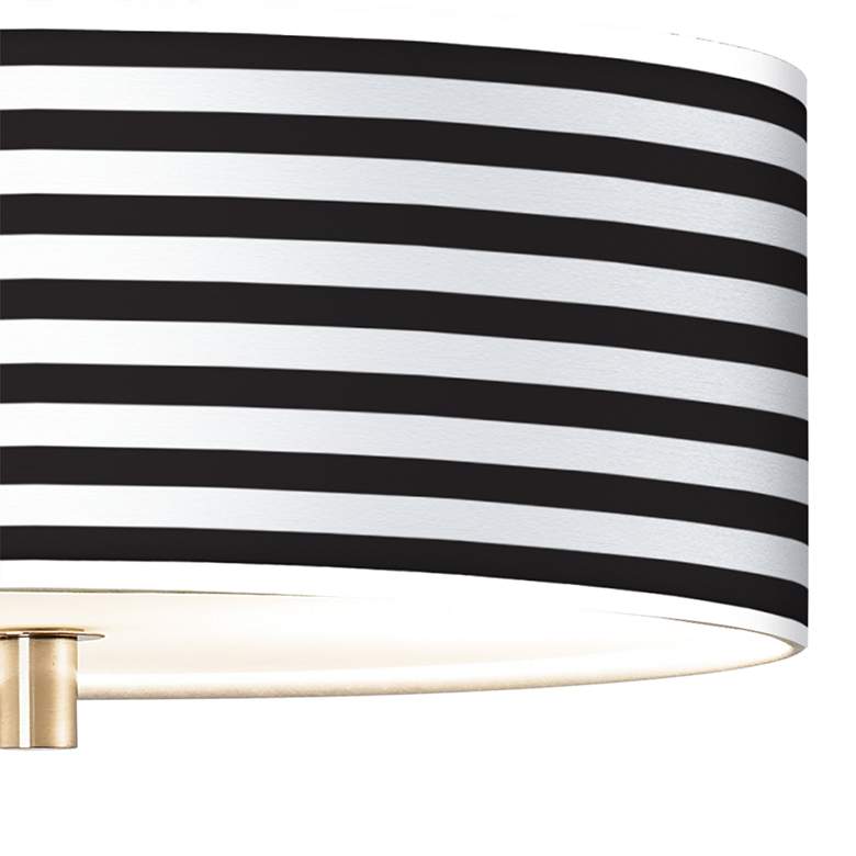 Image 2 Black Horizontal Stripe Giclee 14 inch Wide Ceiling Light more views