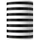 Black Horizontal Stripe Giclee Round Cylinder Lamp Shade 8x8x11 (Spider)