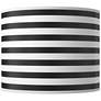Black Horizontal Stripe Giclee Round Drum Lamp Shade 14x14x11 (Spider)