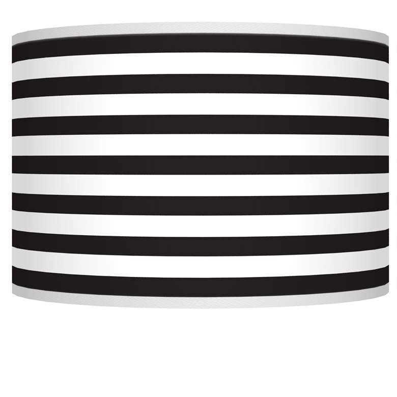 Image 1 Black Horizontal Stripe Giclee Shade 12x12x8.5 (Spider)