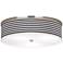 Black Horizontal Stripe Nickel 20 1/4" Wide Ceiling Light