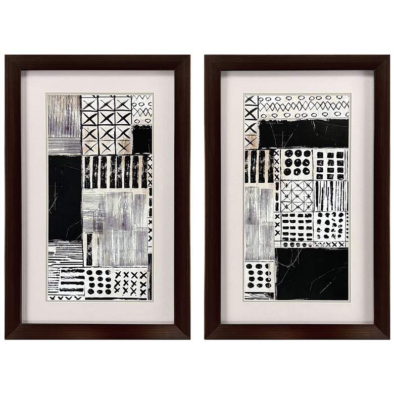 Image 1 Black Illumination 20"W x 32"H Framed Wall Art Set of 2