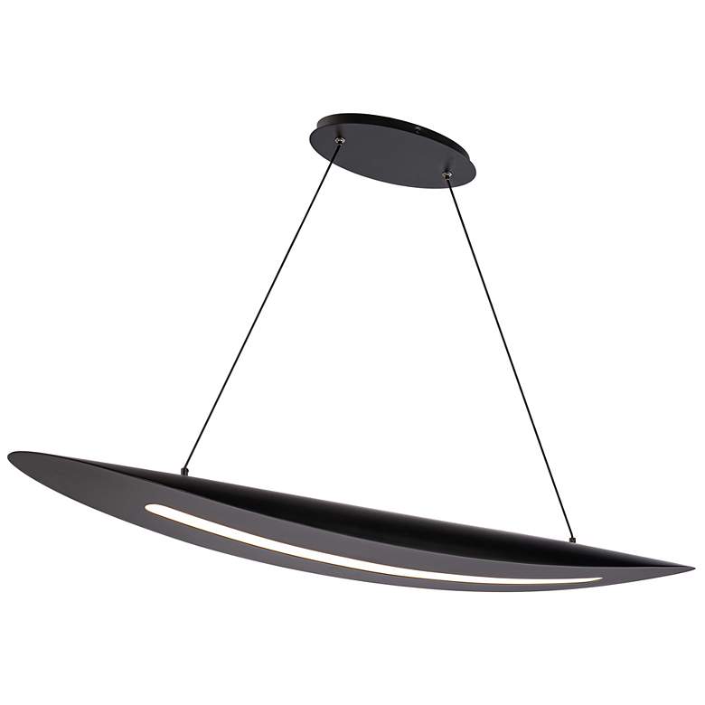 Image 1 Black Jack 3"H x 43.75"W 1-Light Linear Pendant in Black