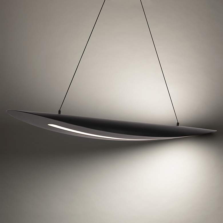 Image 2 Black Jack 3"H x 43.75"W 1-Light Linear Pendant in Black more views