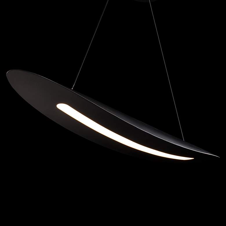 Image 3 Black Jack 3"H x 43.75"W 1-Light Linear Pendant in Black more views
